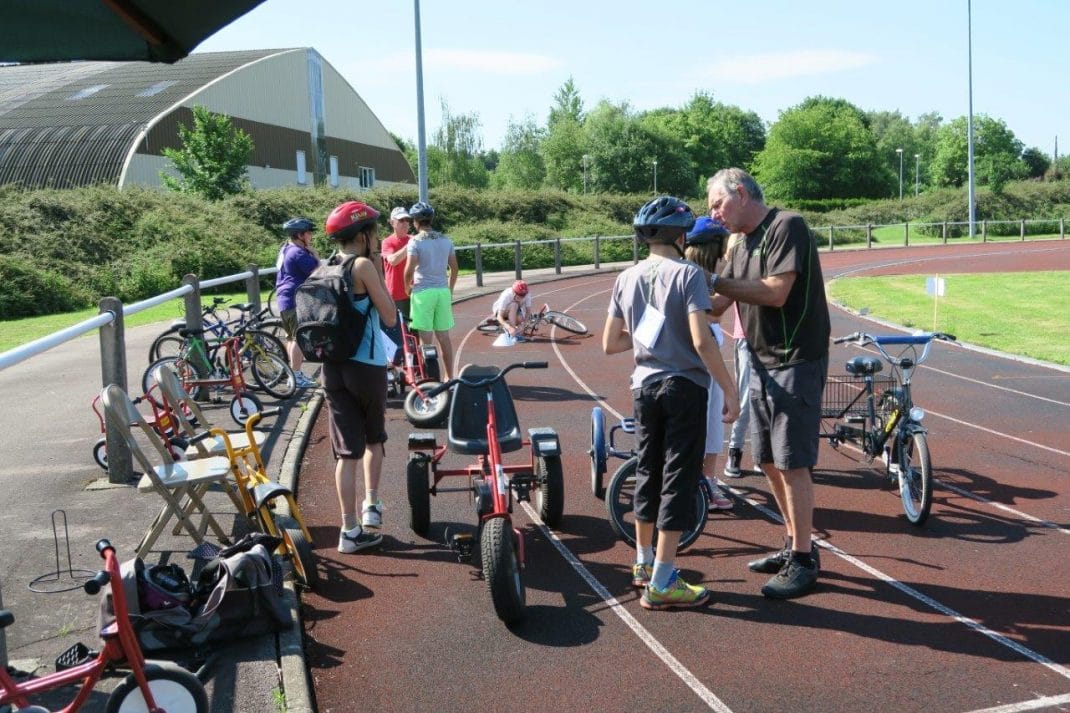 Encadrement d'une activité de bicyclette lors de l'édition 2016