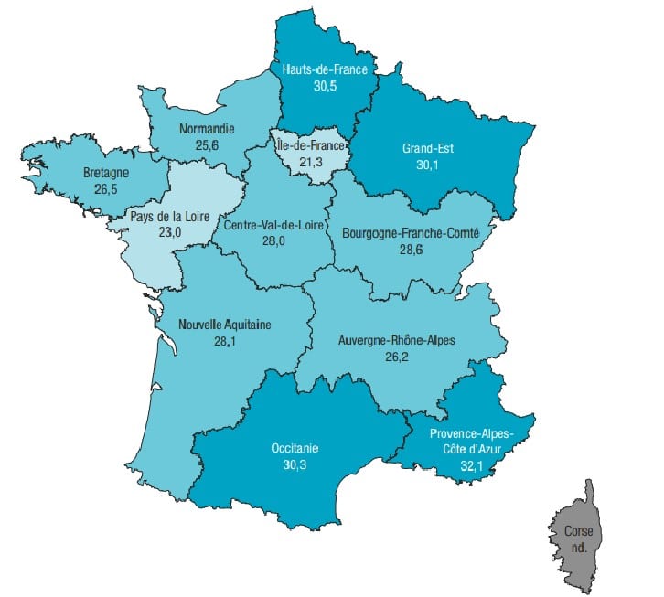 La carte du tabagisme en France