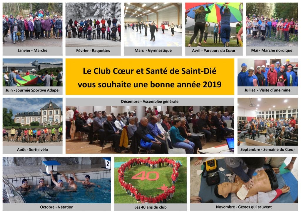 Le Club Cœur Et Santé Vous Souhaite Une Bonne Année 2019 Club Cœur Et Santé De Saint Dié 1265