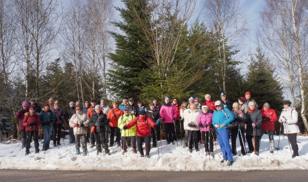 Les pieds dans la neige pour les 39 participants du Lundi 4 février. 