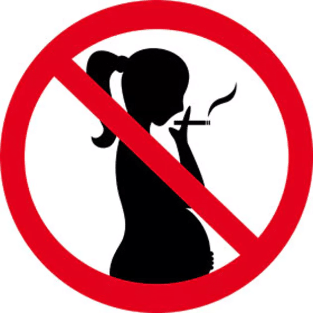 Logo femme enceinte et tabac