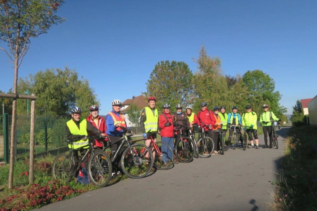 Photo du groupe de cyclistes