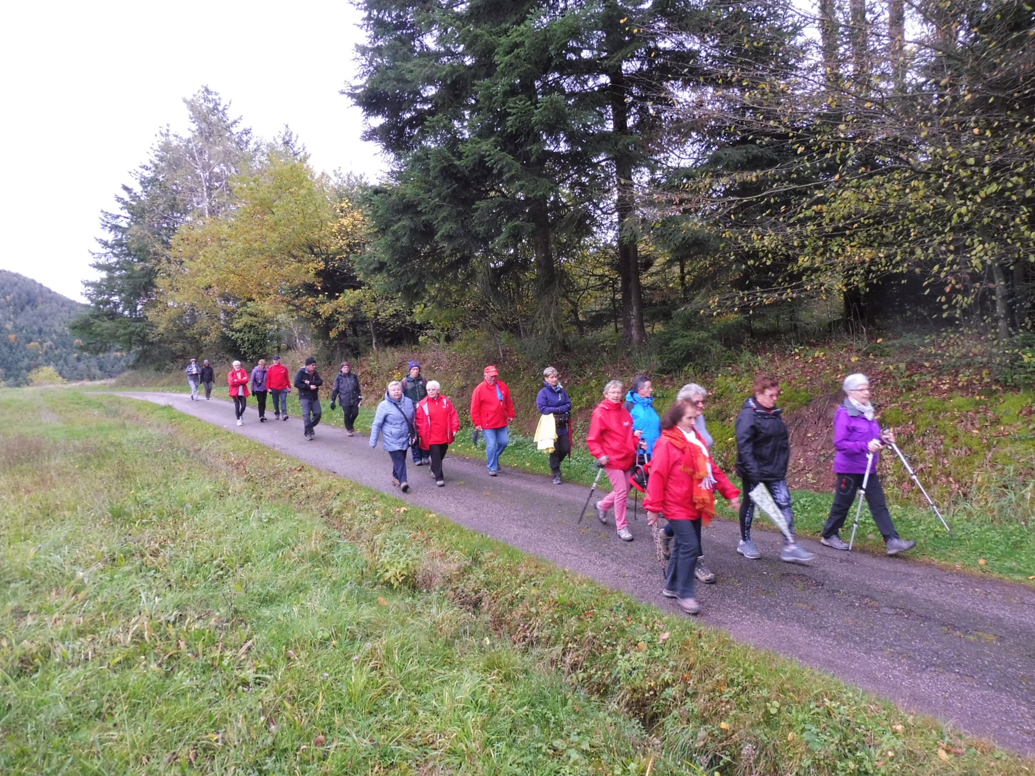 Photo des marcheurs à la sortie du 3 novembre