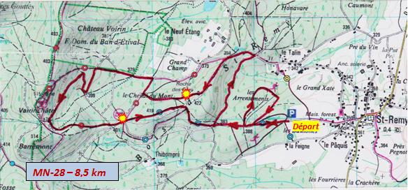 Plan du circuit de marche