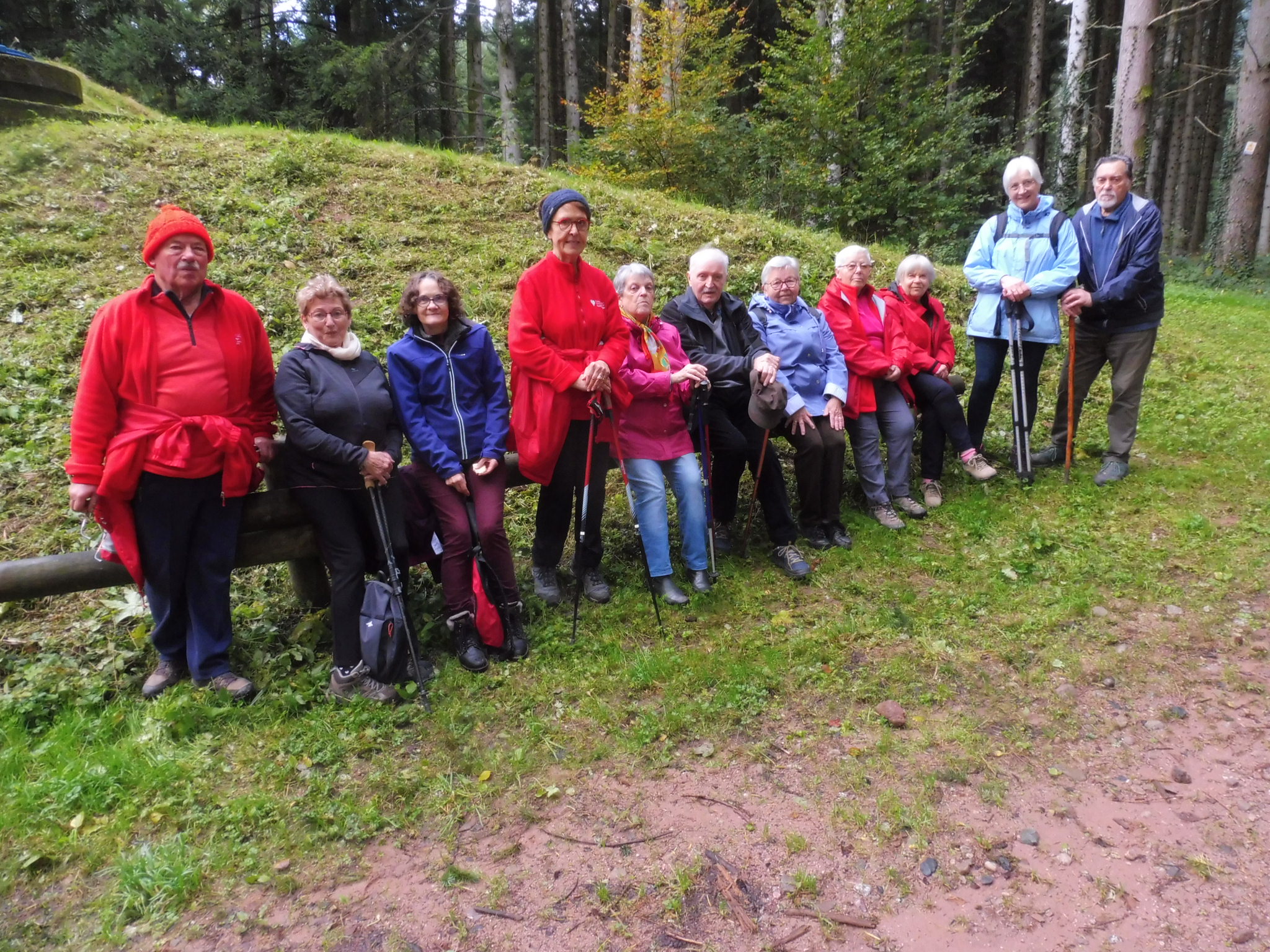 Photo de groupe prise au lieu-dit Cense de Grandrupt