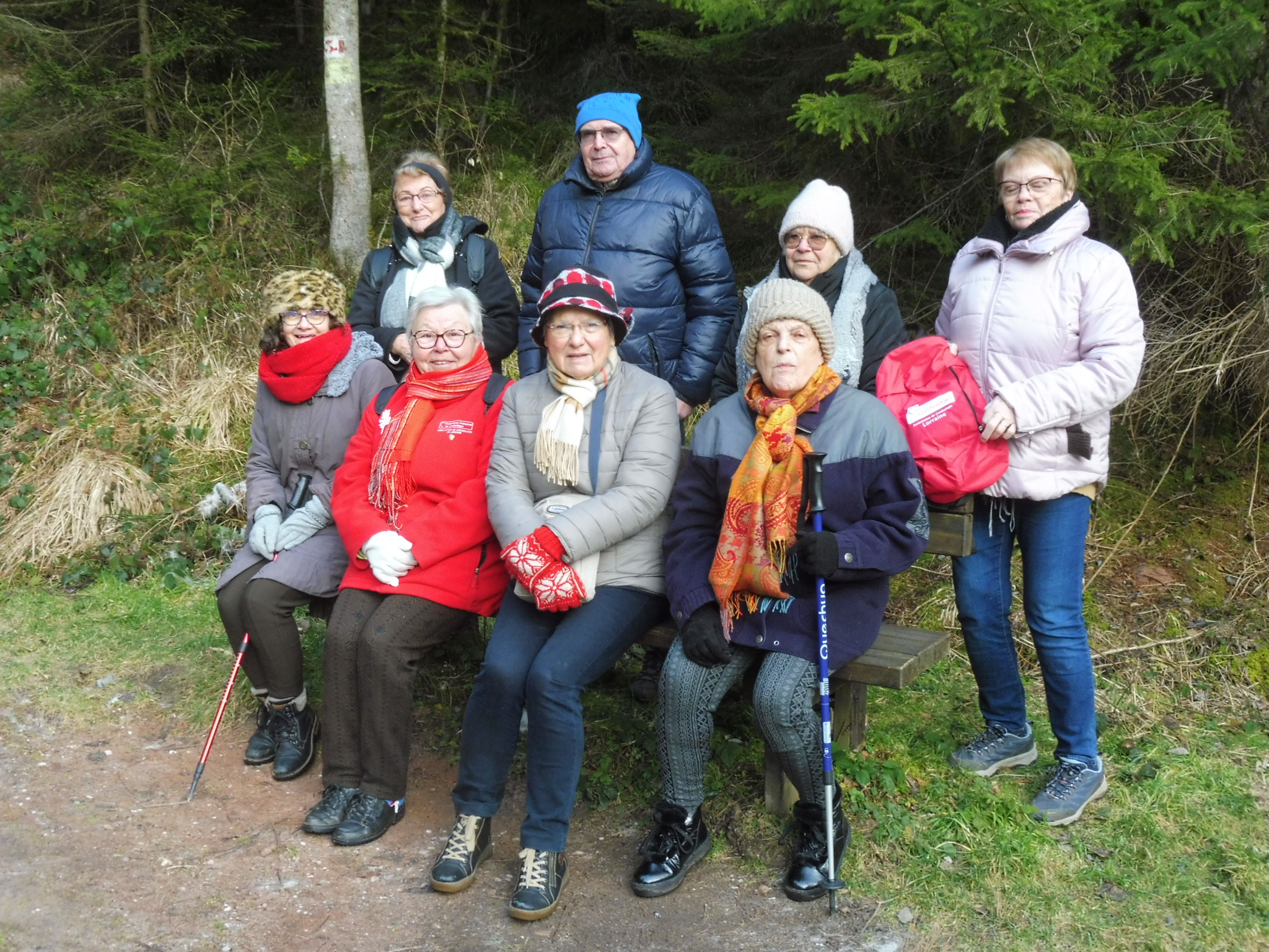 Samedi 18 janvier au lieu-dit le sapin qui pisse. Photo de groupe